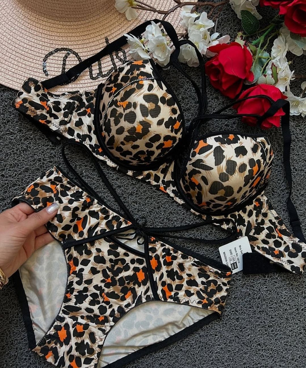 ست شورت و سوتین هارنس دار کد HL سرمه ای - ترب