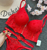 ست شورت و سوتین کراپدار اسفنجی کد 1012