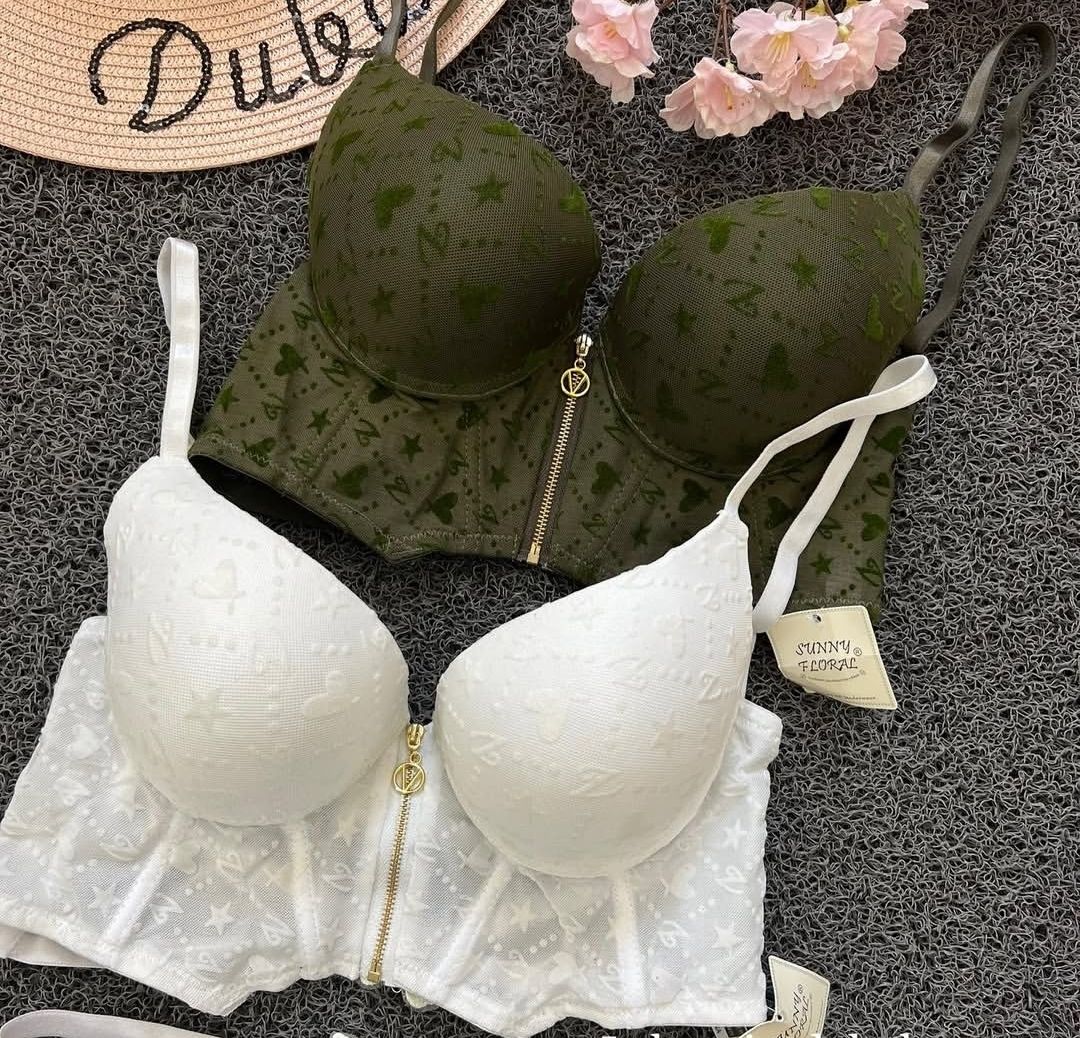 ست اسفنجی کراپ و شورت جلو زیپدار