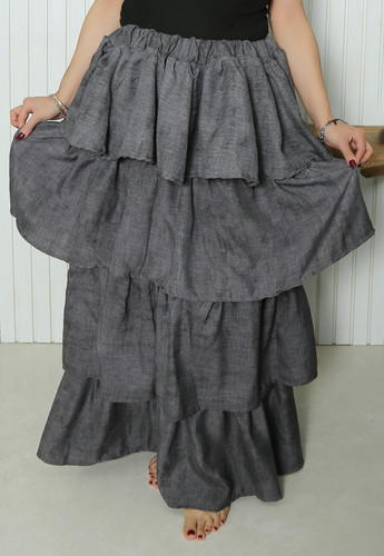 دامن طبقه ای پارچه ای