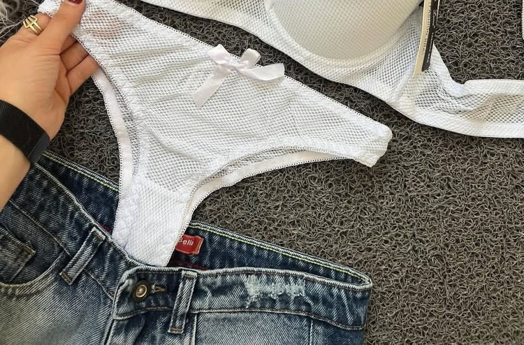 ست شورت و سوتین هارنس دار کد HL سرمه ای - ترب