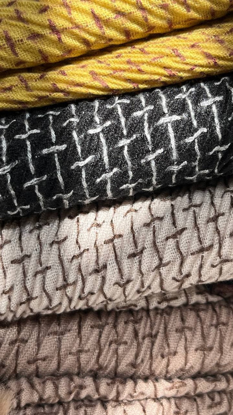 شال مخمل پاییزه پم دار قواره 80 در2متر تک رنگ ...