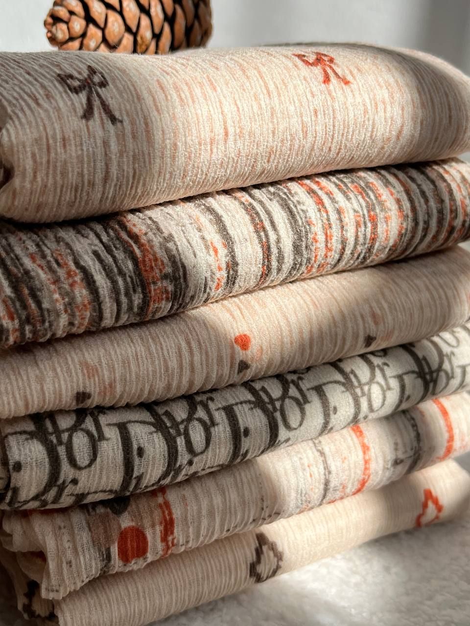 شال نارنجی نخی پاییزه برشکا ارسال رایگان - ترب