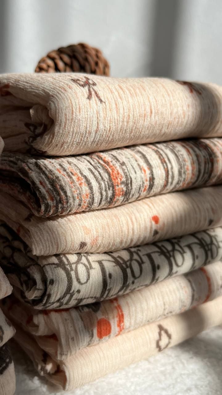 شال نارنجی نخی پاییزه برشکا ارسال رایگان