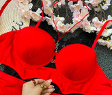 سوتین اسفنجی بند گردنی با لایه گیپور کد 2078