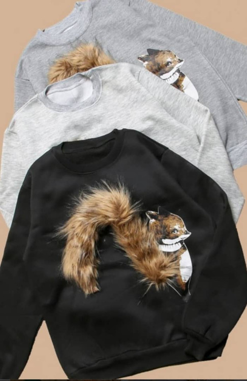 بلوز تو کرک پاییزه با دم روباه