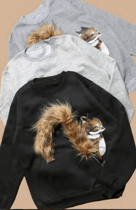 بلوز تو کرک پاییزه با دم روباه