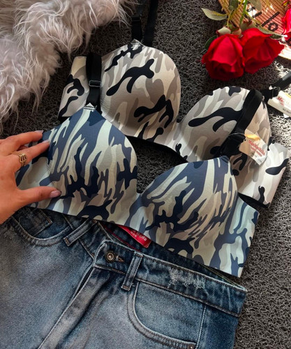 سوتین تک اسفنجی لیزری طرح خفن و جذاب چریکی ...