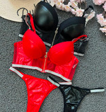 نیم تنه چرم و شورت چرم