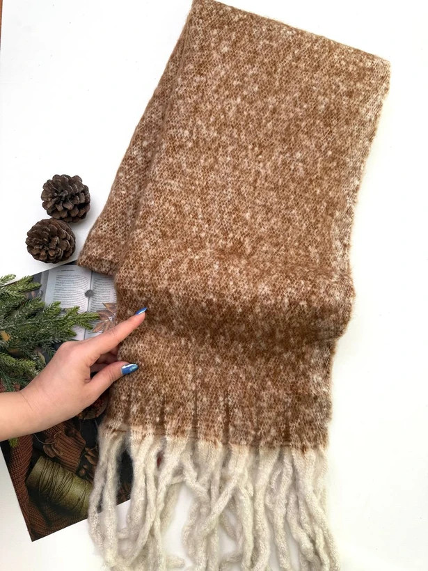 بیگ اسکارف برفکی مدل نخل