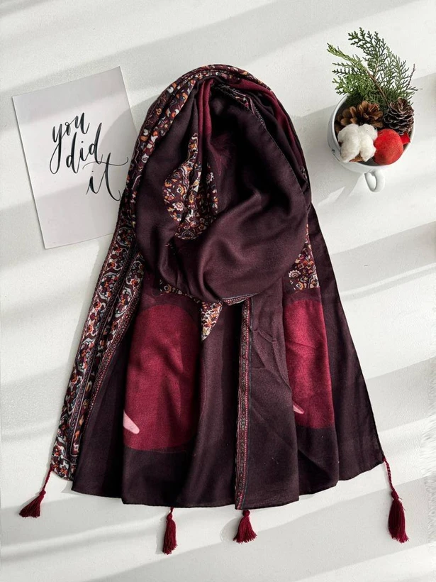 شال طرح انار یلدایی