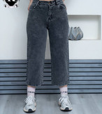 خرید و قیمت شلوار جین زنانه واید لگ زاپدار - (٣