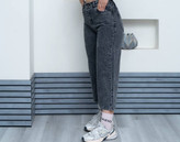 شلوار جین واید بگ ذغالی