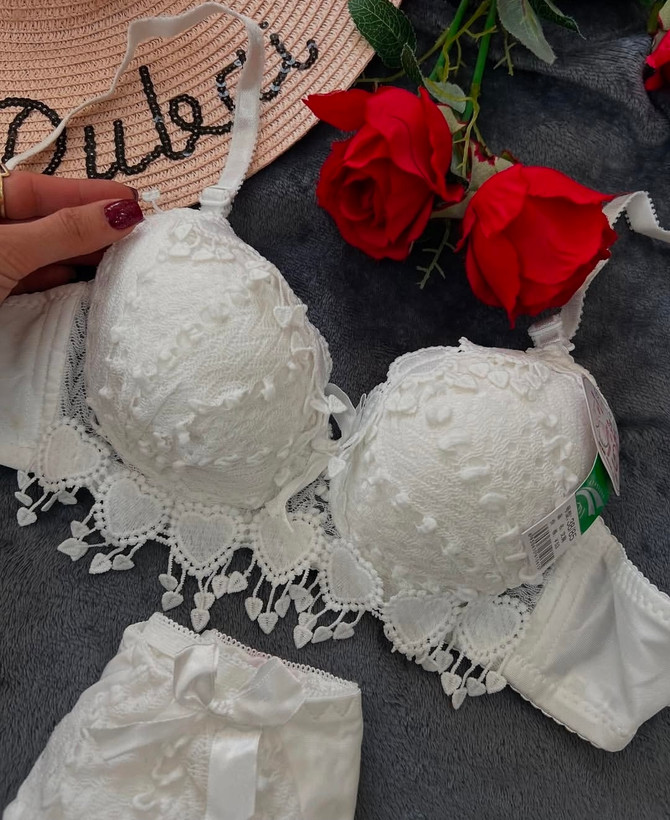 ست شورت و سوتین زنانه فانتزی طرح قلبی sevil