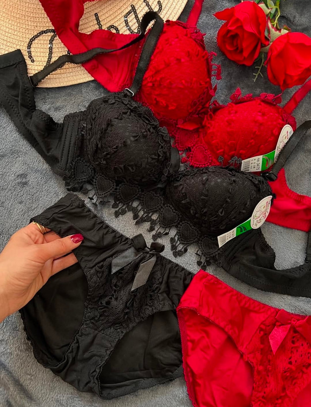 ست شورت و سوتین اسفنجی قلبی زنانه با بند ...