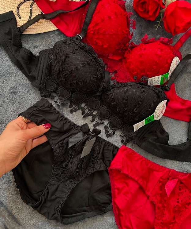 خرید ست شورت و سوتین اسفنجی قلب ریز با بهترین قیمت