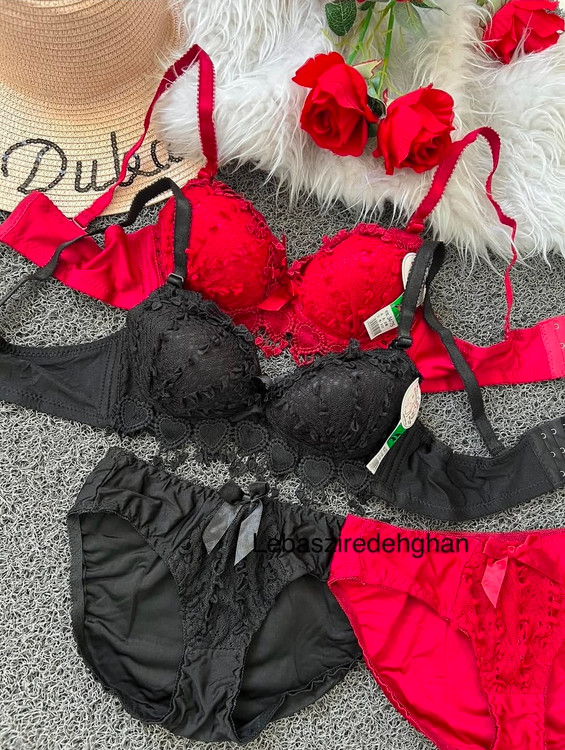 ست شورت و سوتین اسفنجی طرح قلبی - باسلام