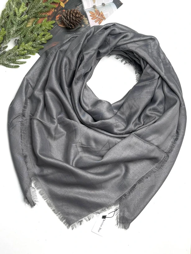 روسری نخ کشمیر هرمس لمه ‌دار