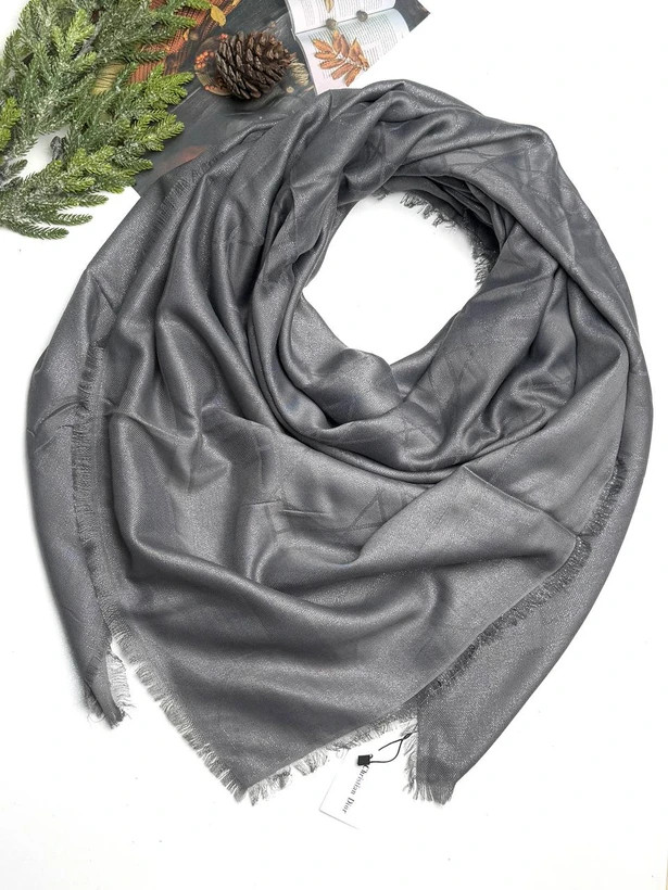 روسری نخ کشمیر هرمس لمه دار