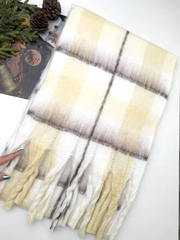 بیگ اسکارف پینترستی موهر پشمی وارداتی code: ...