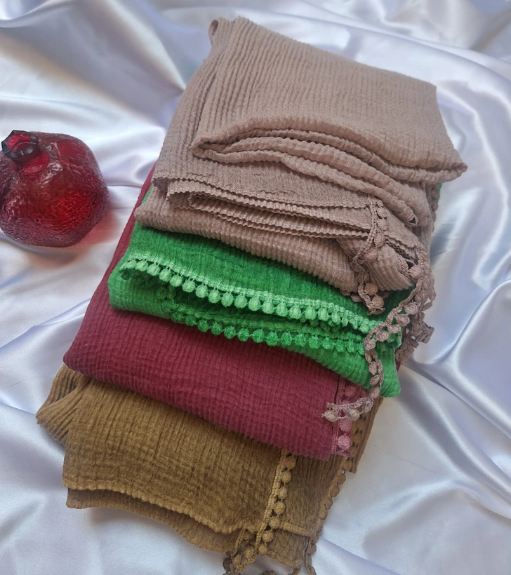 خرید و قیمت شال برشکا دور عدسی ، پلیسه ریز - ترب