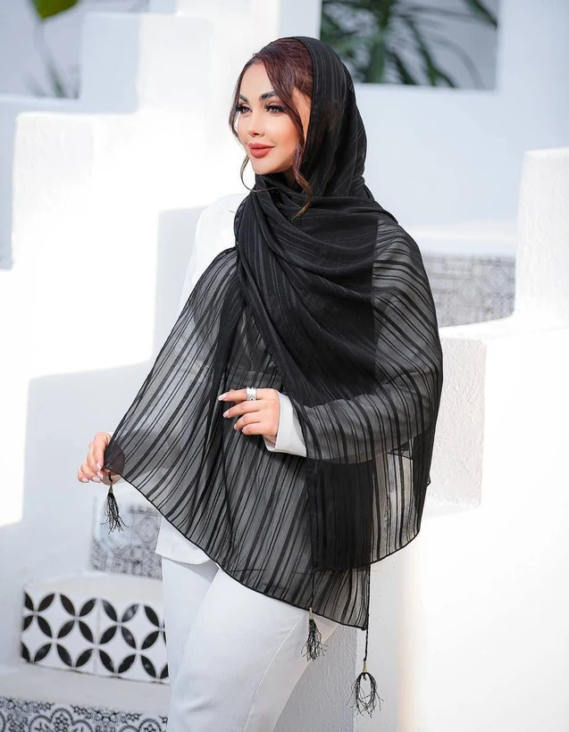 شال حریر شیشه ای