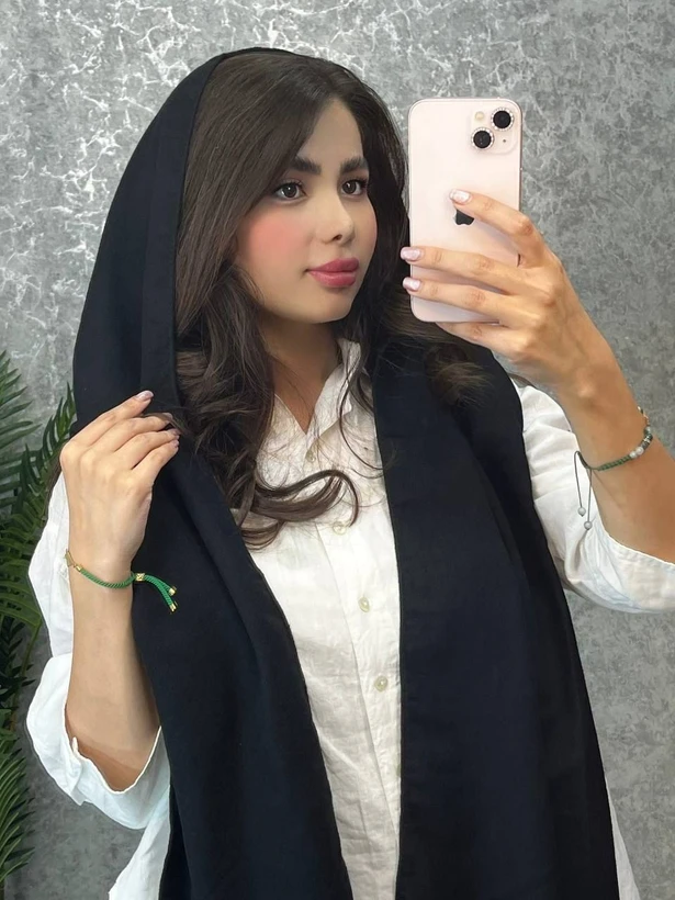 شال بافت مشکی ساده
