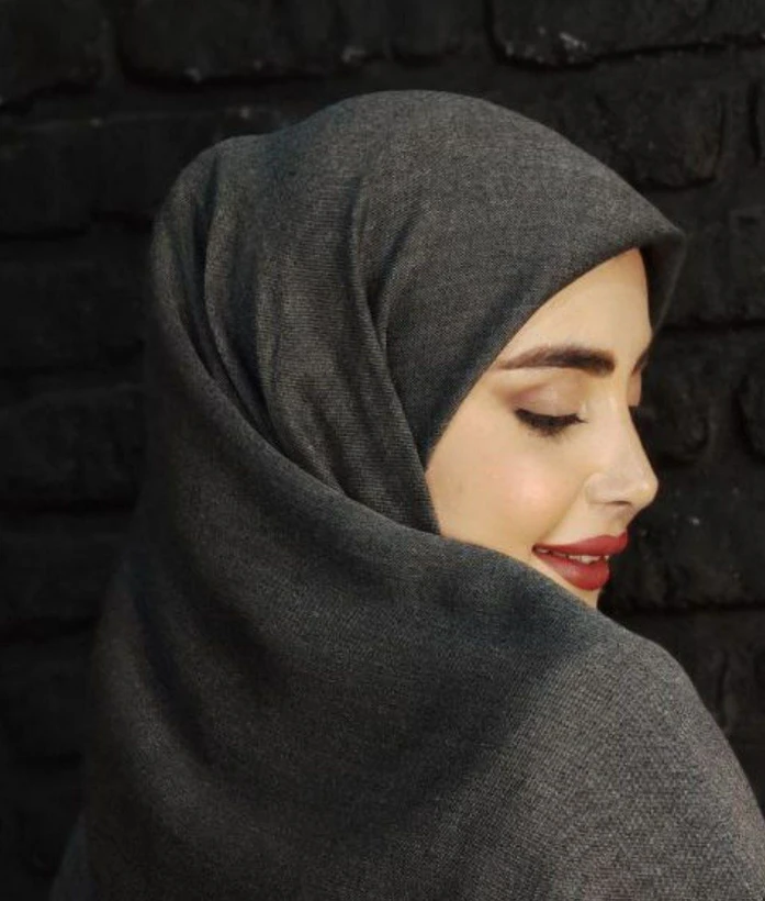 روسری ملانژ زغالی پاییزه