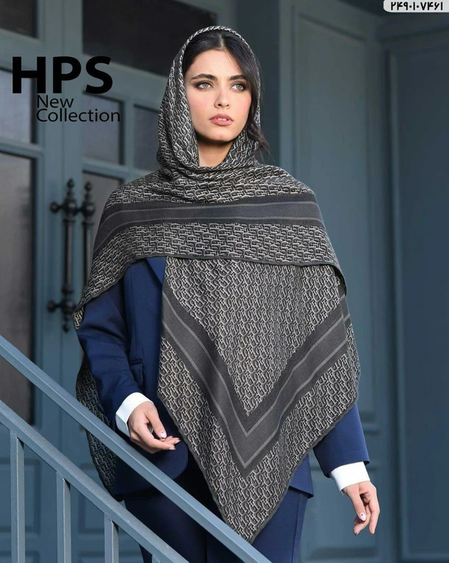 روسری کشمیر دور دست دوز بسیار با کیفیت قواره دار ارسال ...