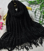 شال پاییزه مخمل قواره ۱۹۰*۸۰ دور دوخت منگوله دار مناسب پاییز و ...