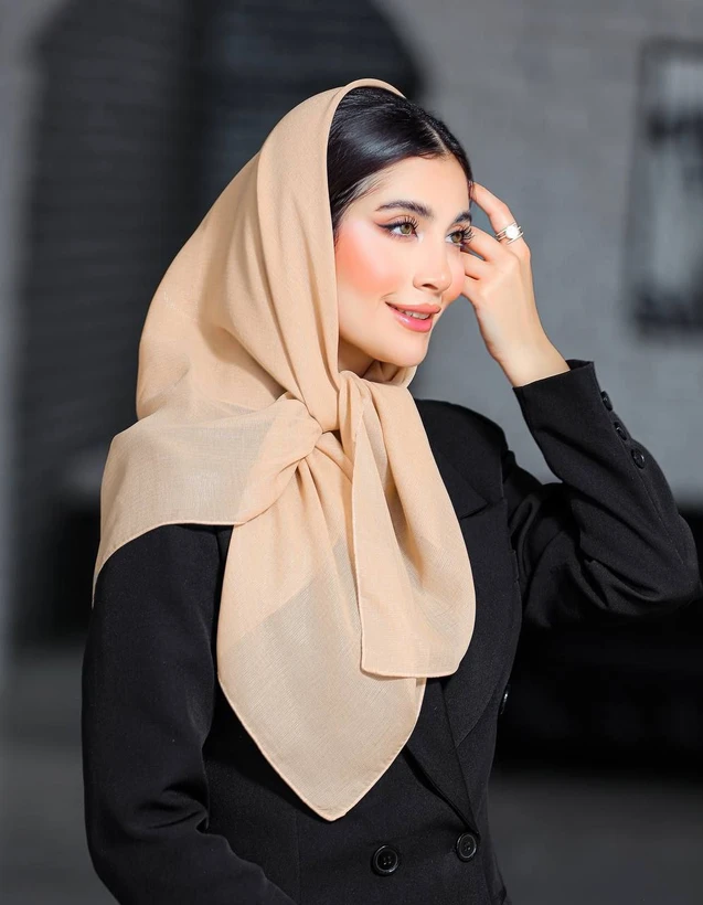روسری حریر لمه دار