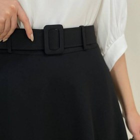 دامن کلوش زنانه قد ۷۰ سایز ۳۸ تا ۴۶ با کمربند - ترب