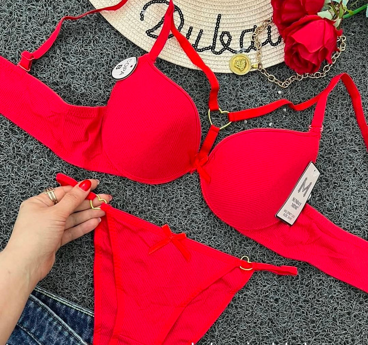 خرید ست شورت و سوتین اسفنجی قلب ریز با بهترین قیمت -