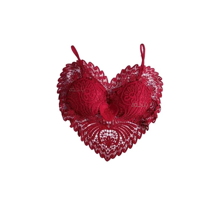 ست شورت و نیم تنه زنانه گیپور فیتن مدل قلبی ...