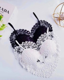 نیمتنه پد دار زنانه گیپور مدل قلب