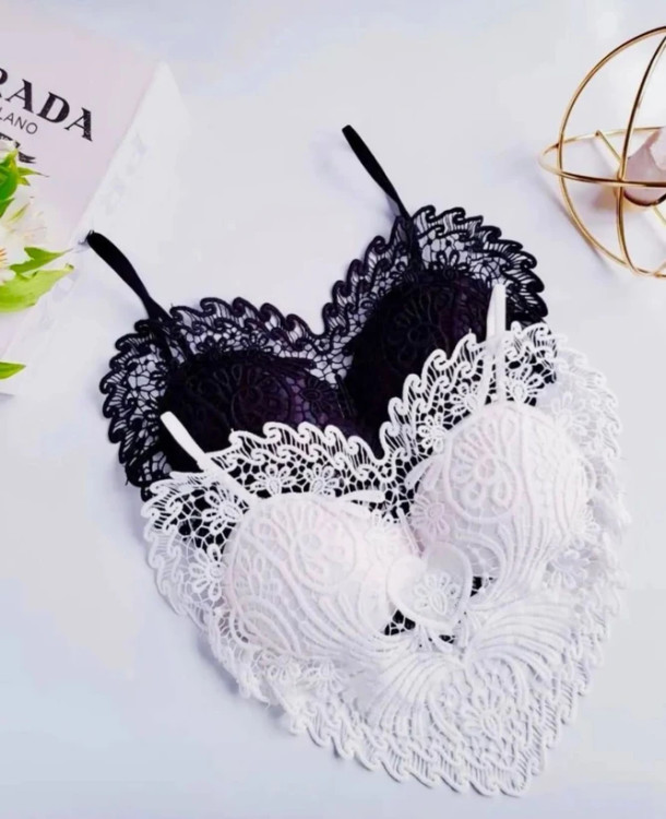 نیمتنه پد دار زنانه گیپور مدل قلب