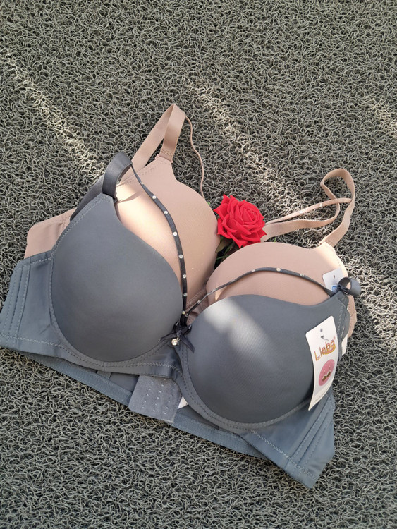 سوتین تک دخترانه هارنس دار گیپور ابری بدون فنر