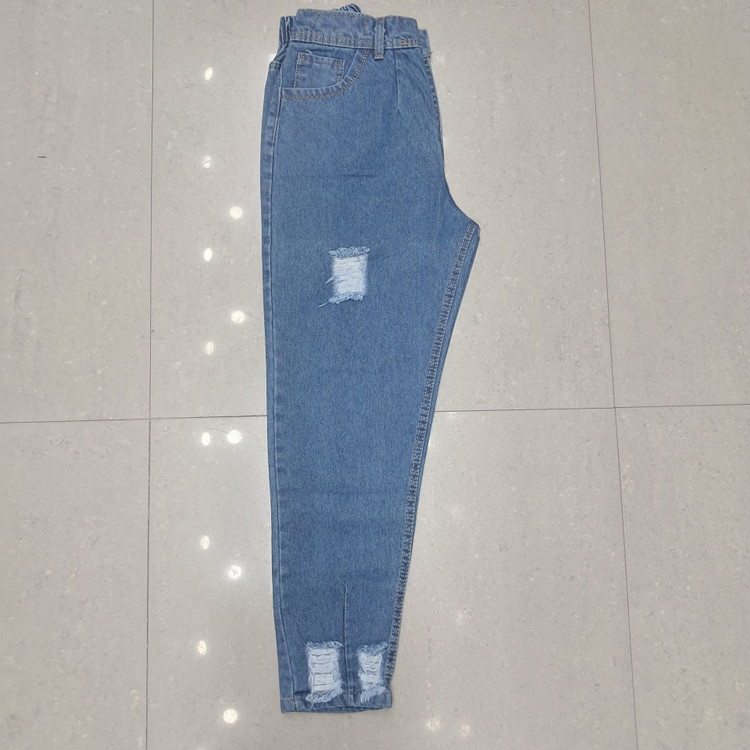 شلوار جین مام استایل زاپدار زنانه - بوتیک لاوین مشهد