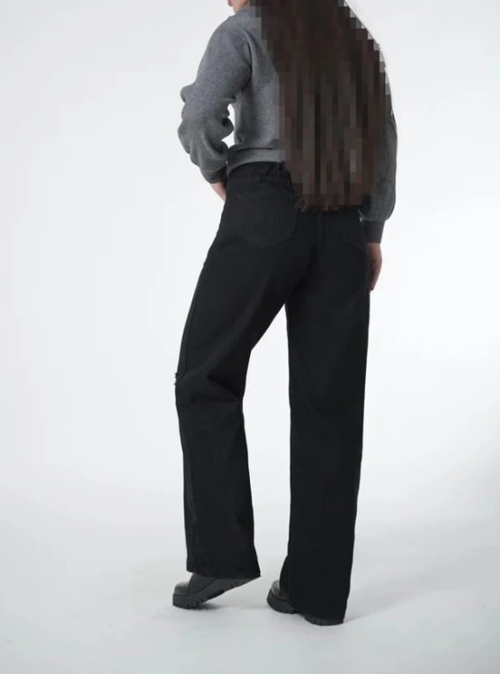 خرید و قیمت شلوار بگ مشکی زاپ دار کد 10934