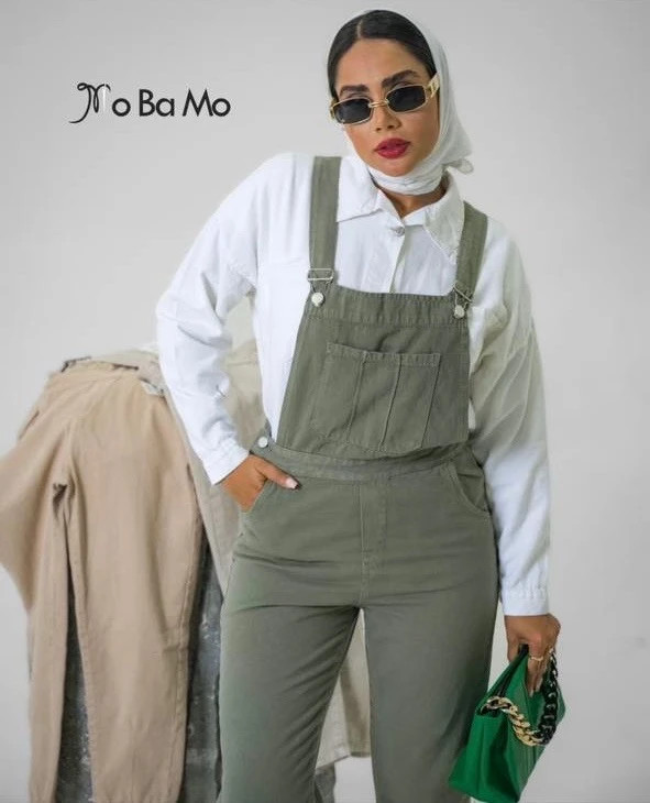 شلوار پیشبندی بارانی لیانا زنانه- -در ۲ رنگبندی