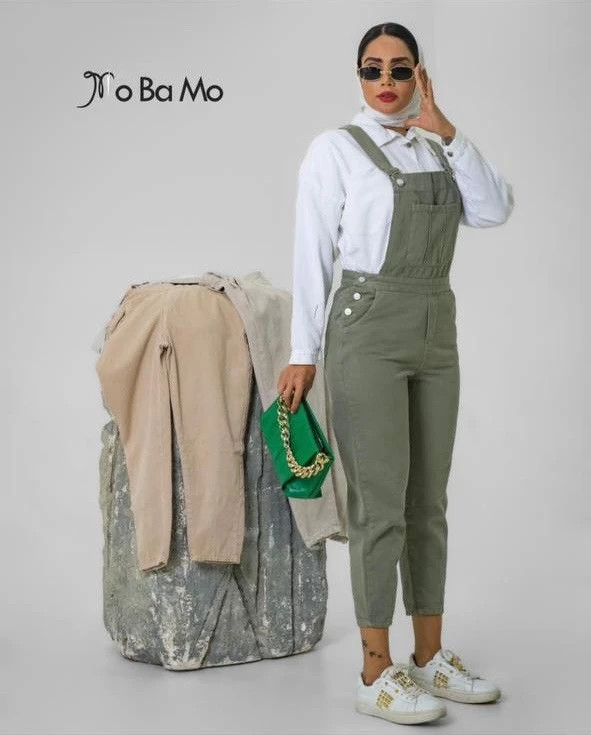 خرید و قیمت شلوار زنانه پیش بندی کتان