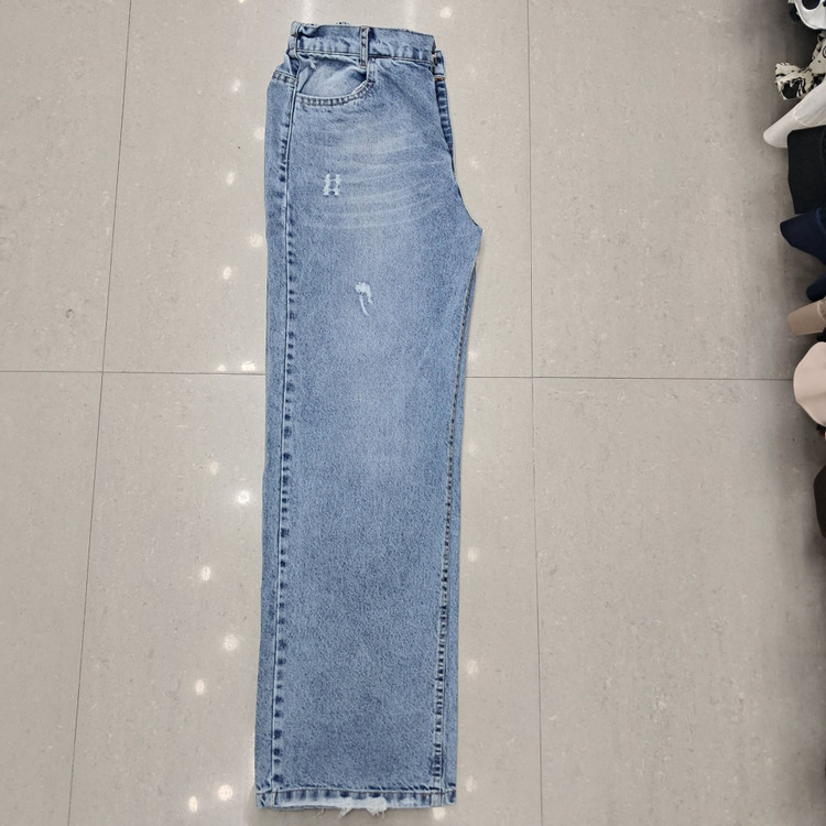 خرید و قیمت شلوارجین نیم بگ سایه دار آدیداسی قد 105