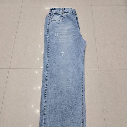 شلوار جین نیم بگ ابی سایز بزرگ۵۰تا۶۰ -