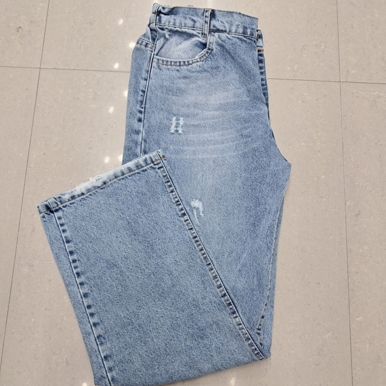 خرید و قیمت شلوار جین زنانه نیم بگ آبی