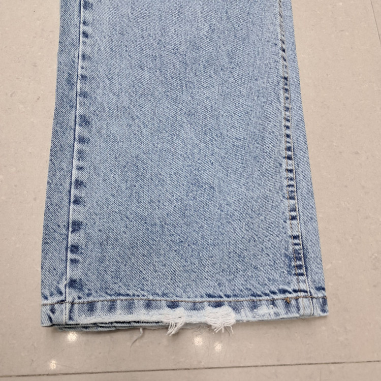 شلوار جین سایه دار آبی نیم بگ با کیفیت عالی ...