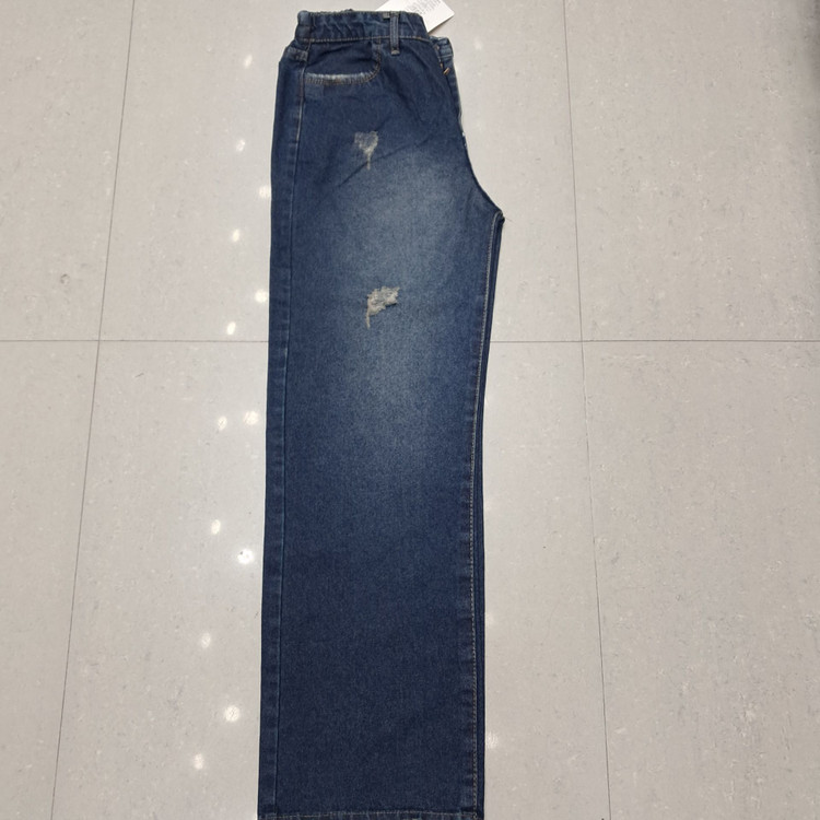 شلوار جین نیم بگ سرمه ای سنگشور سایه کد ۳۱۱۲۱۲