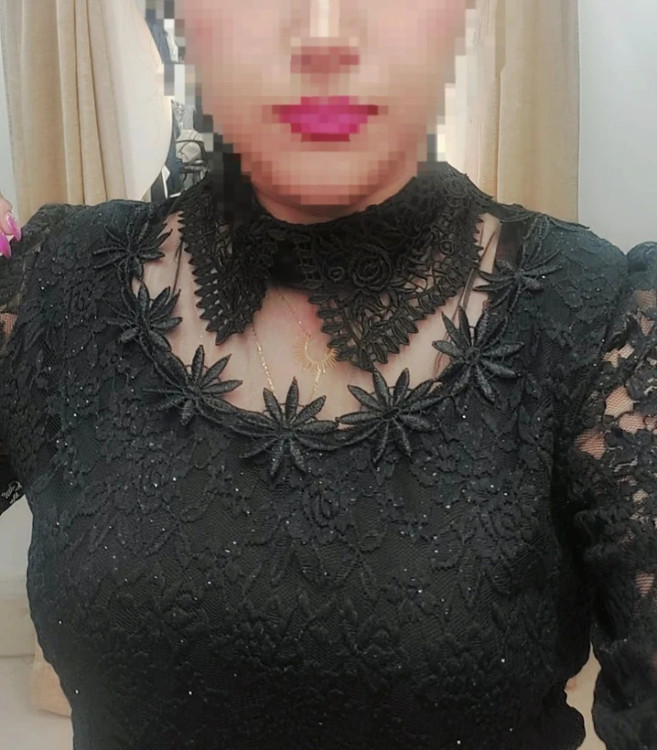 شومیز گیپور مشکی دخترانه