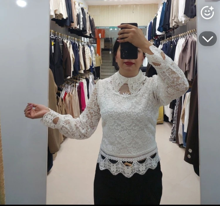 قیمت و خرید شومیز گیپور پشت زیپ