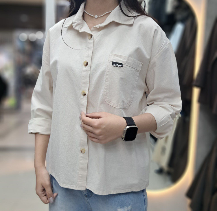 شومیز مانتویی استخوانی