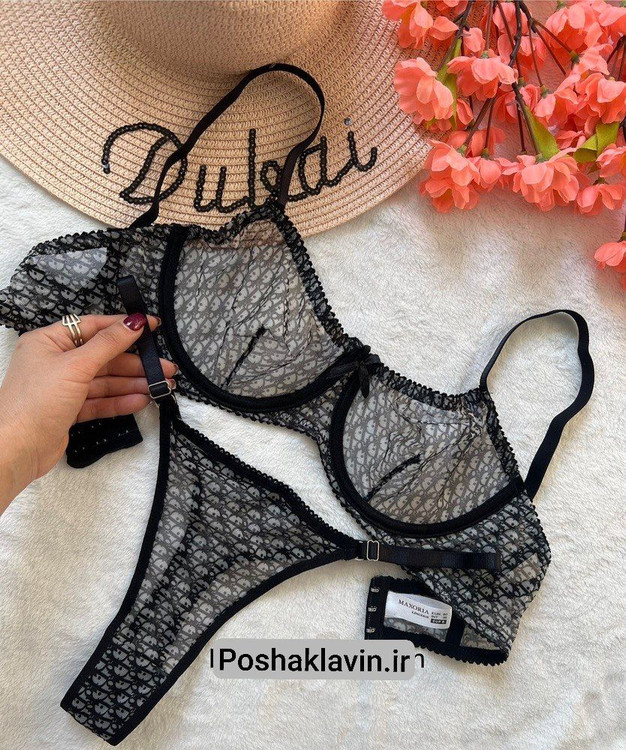 ست شورت و سوتین حریر طرح دیور